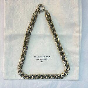 Club Monaco Gold Intricate Chain Link Necklace